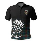 McConnell Tartan Crest Polo Shirt - Thistle Black Style